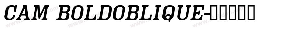 Cam BoldOblique字体转换